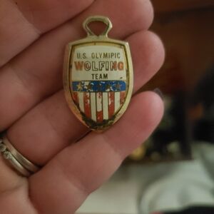 U.S. Olympic Team Gold and Red Keychain
